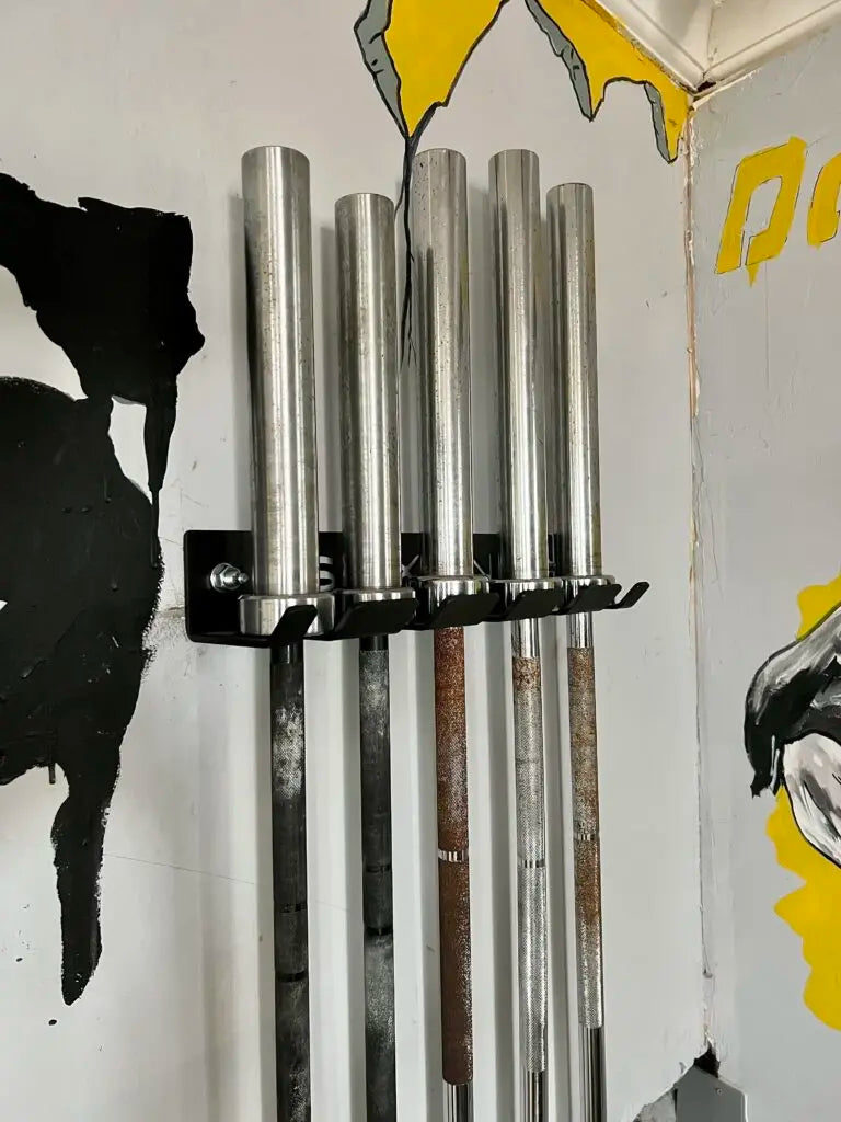 5-Bar Wall Mounted Vertical Barbell Hanger