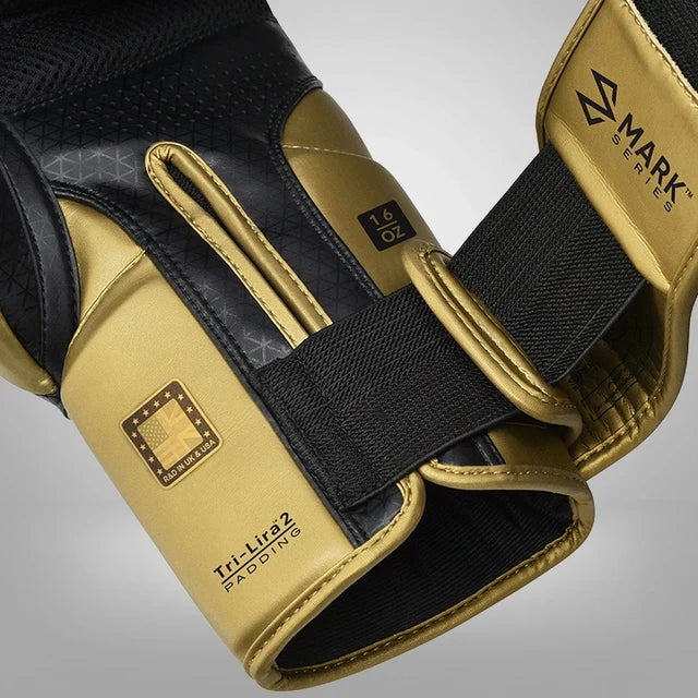RDX L2 Mark Pro Sparring Boxing Gloves Hook and loop Black / Golden