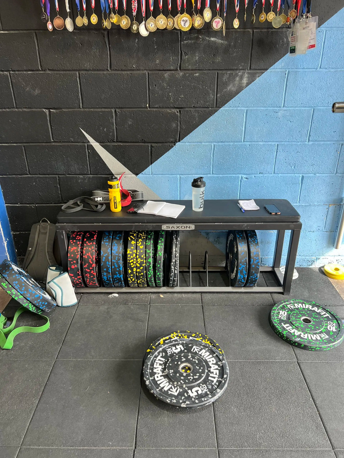 Bumper Plate Storage Bench